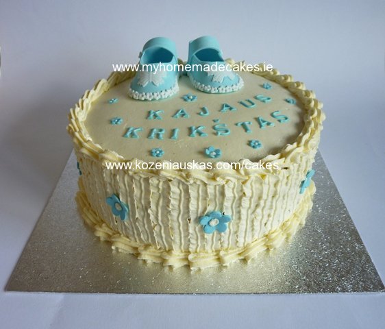 Homemade Baptism Cake