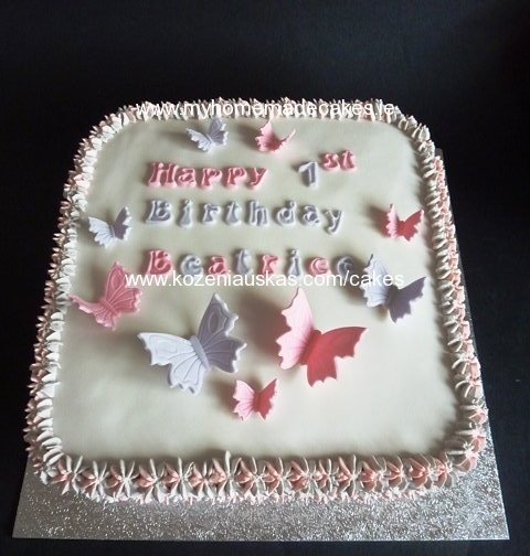 Butterflies cake Kozeniauskas.com